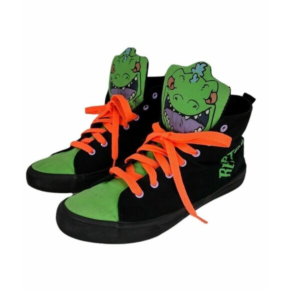 Hot Topic Nickelodeon Rugrats Reptar Unisex Hi-Top Sneakers Limited Edition Rare - Picture 1 of 11